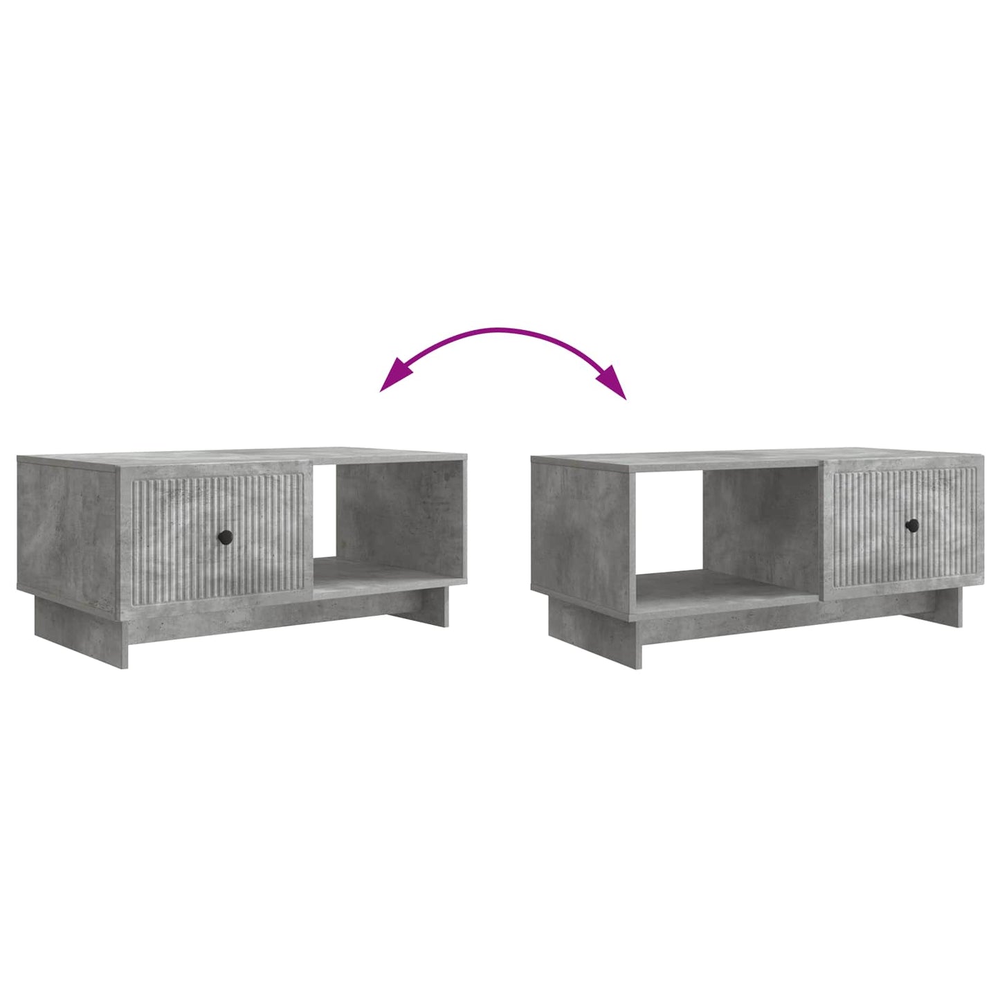 Coffee Table Concrete Grey 90 x 50 x 40 cm Engineered Wood