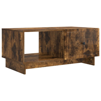 Coffee Table Smoked Oak 90 x 50 x 40 cm Engineered Wood