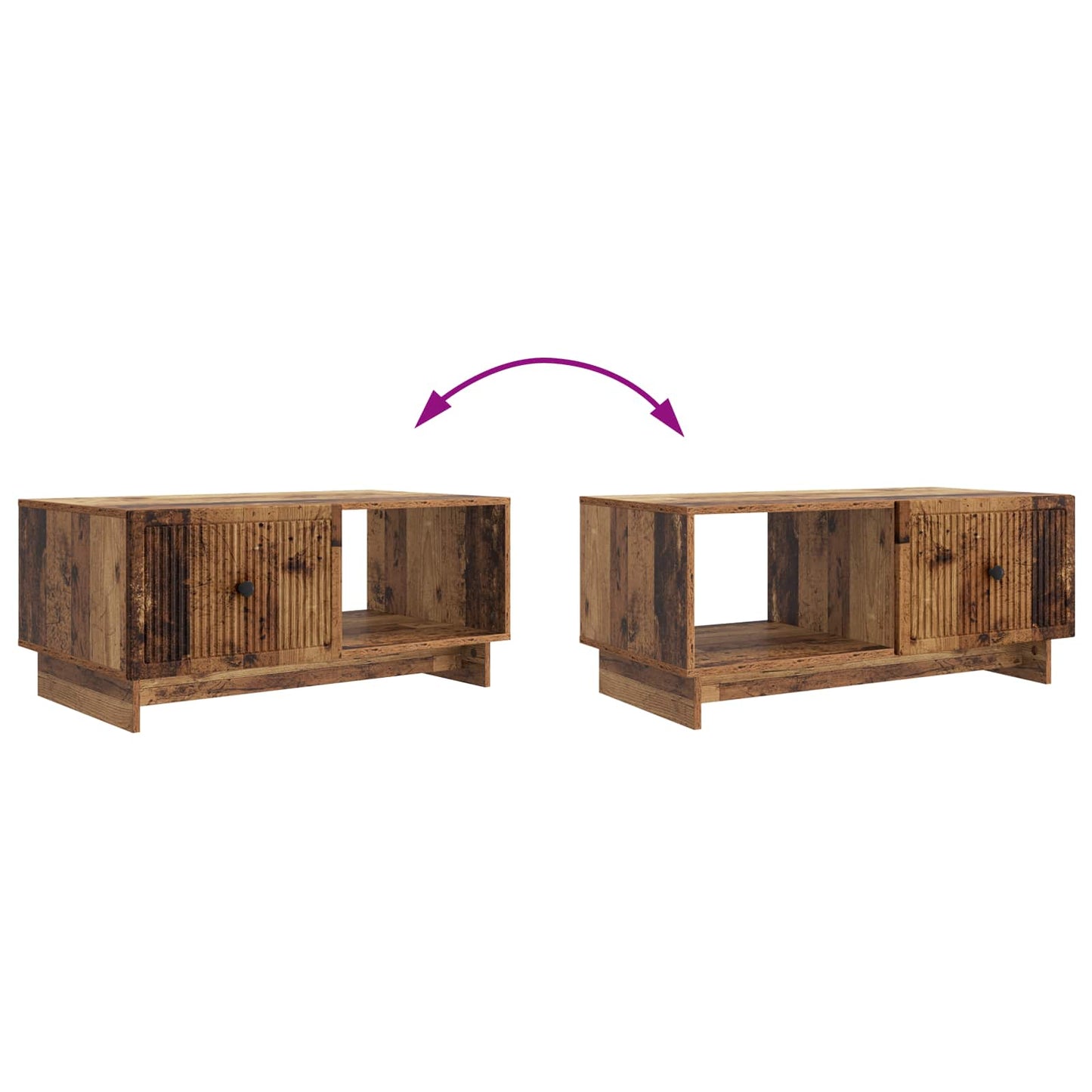 Coffee Table Old Wood 90 x 50 x 40 cm Engineered Wood