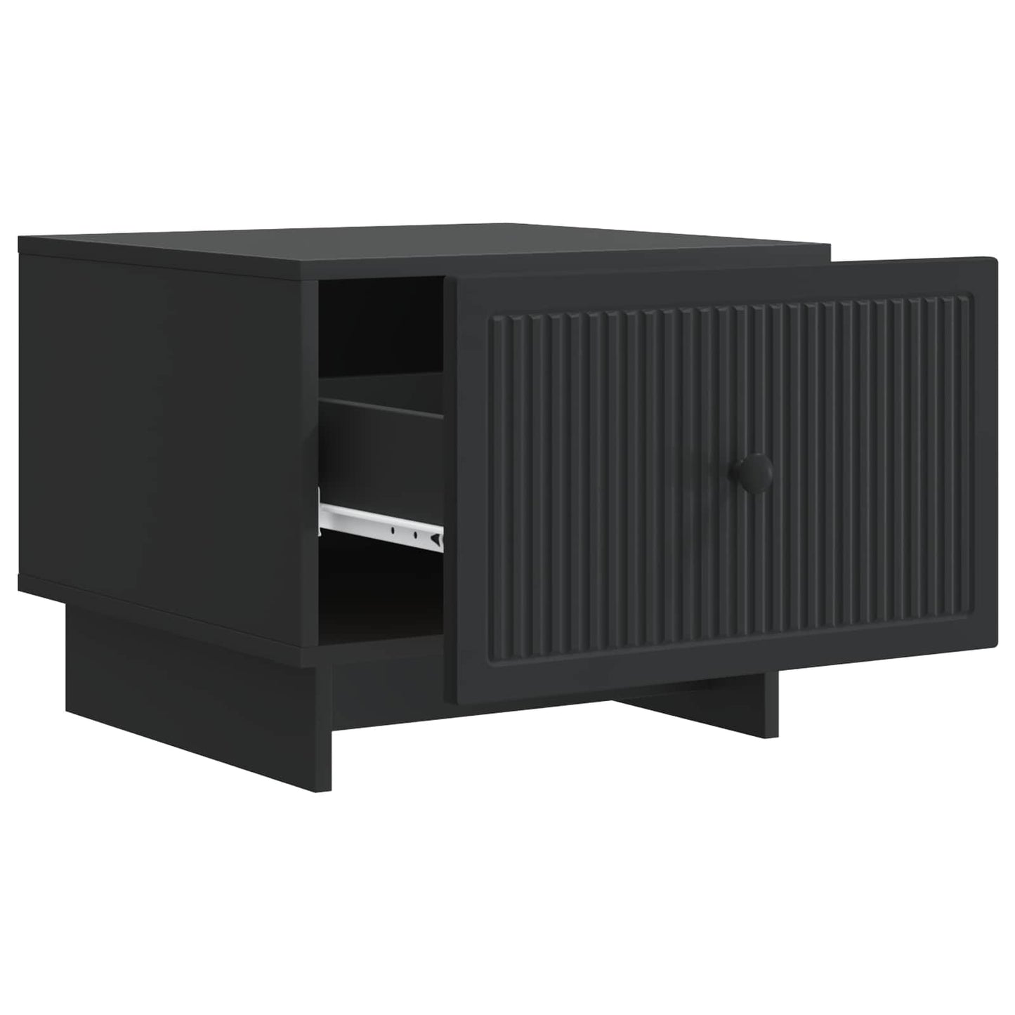 Coffee Table with Drawer Black 49 x 50 x 40 cm Engineered Wood