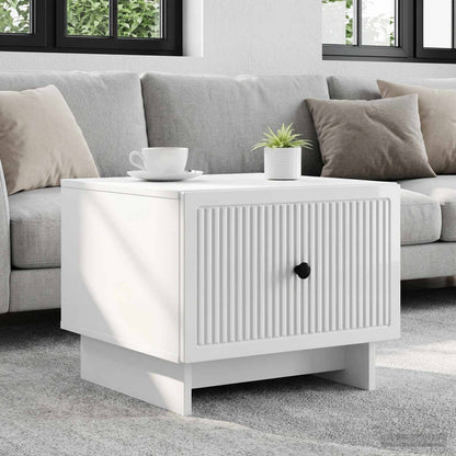 Coffee Table High Gloss White 49 x 50 x 40 cm Engineered Wood