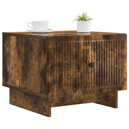 Coffee Table Smoked Oak 49 x 50 x 40 cm Engineered Wood