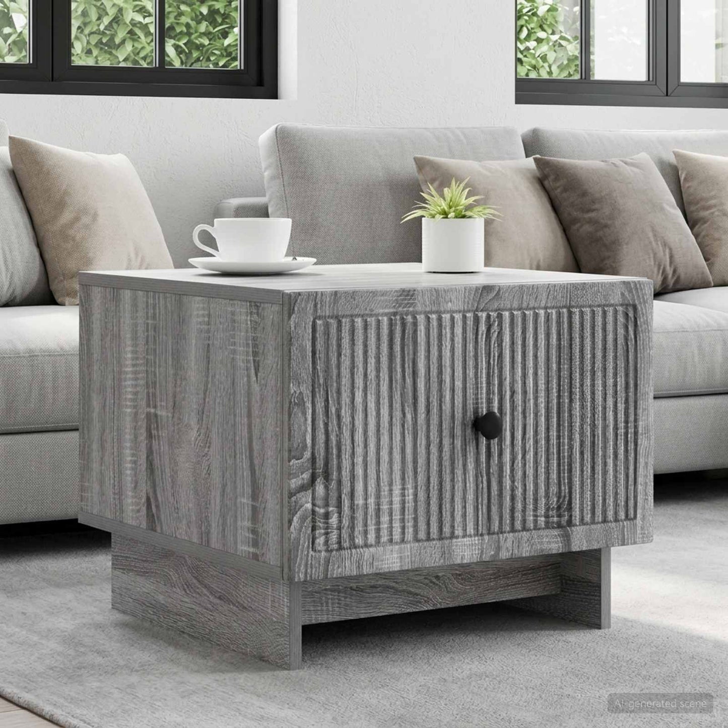 Coffee Table Grey Sonoma 49 x 50 x 40 cm Engineered Wood