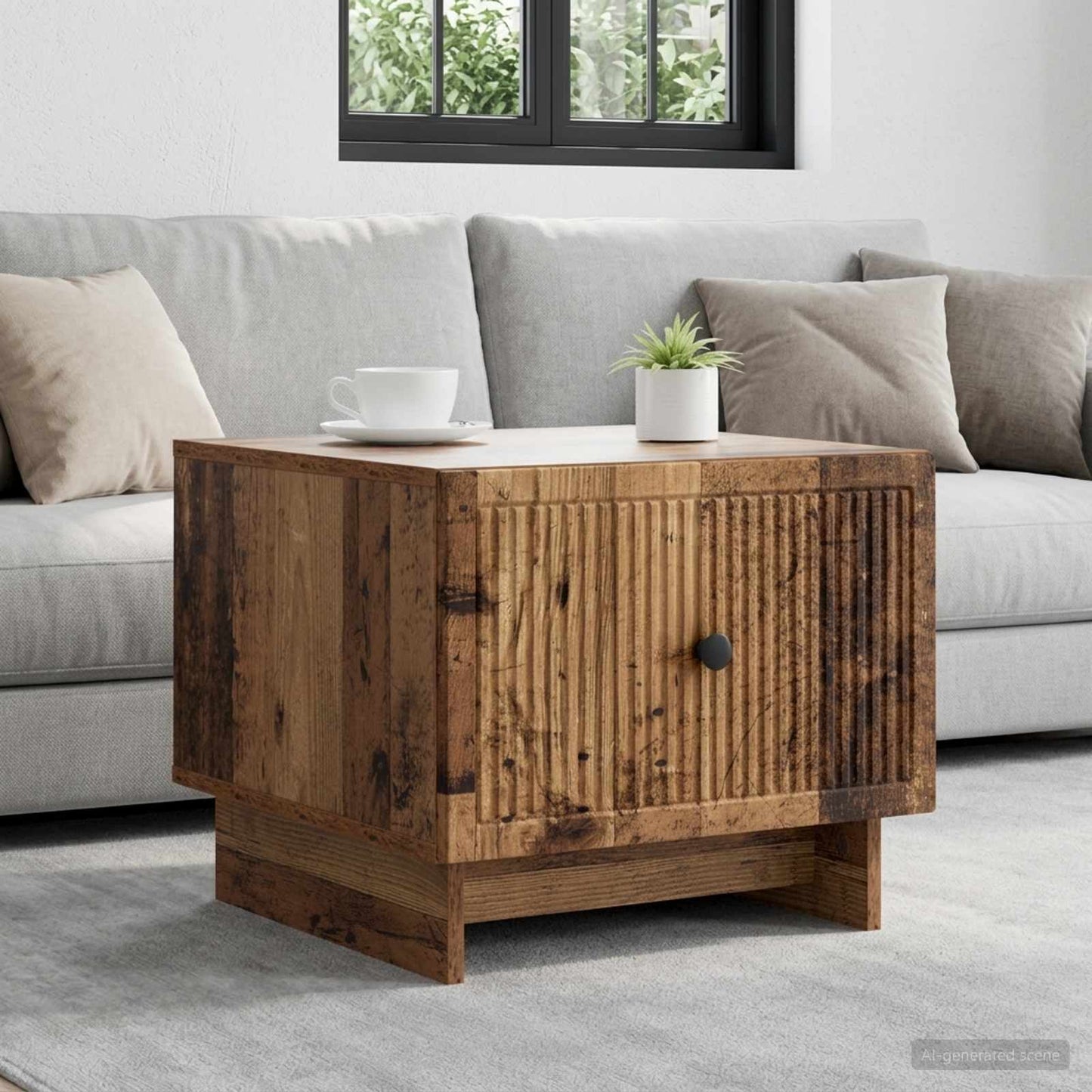 Coffee Table Old Wood 49 x 50 x 40 cm Engineered Wood