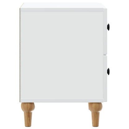 Bedside Cabinet White 43 x 34.5 x 48 cm Engineered Wood
