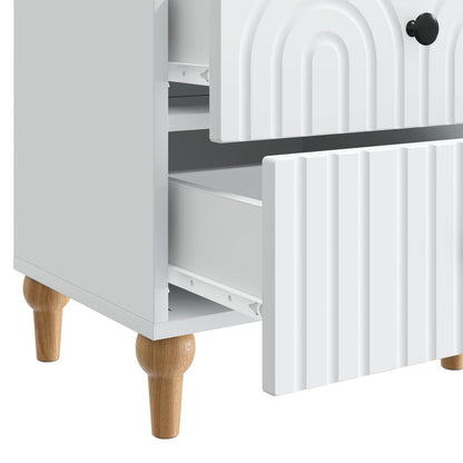Bedside Cabinet 2 pcs White 43 x 34.5 x 48 cm Engineered Wood