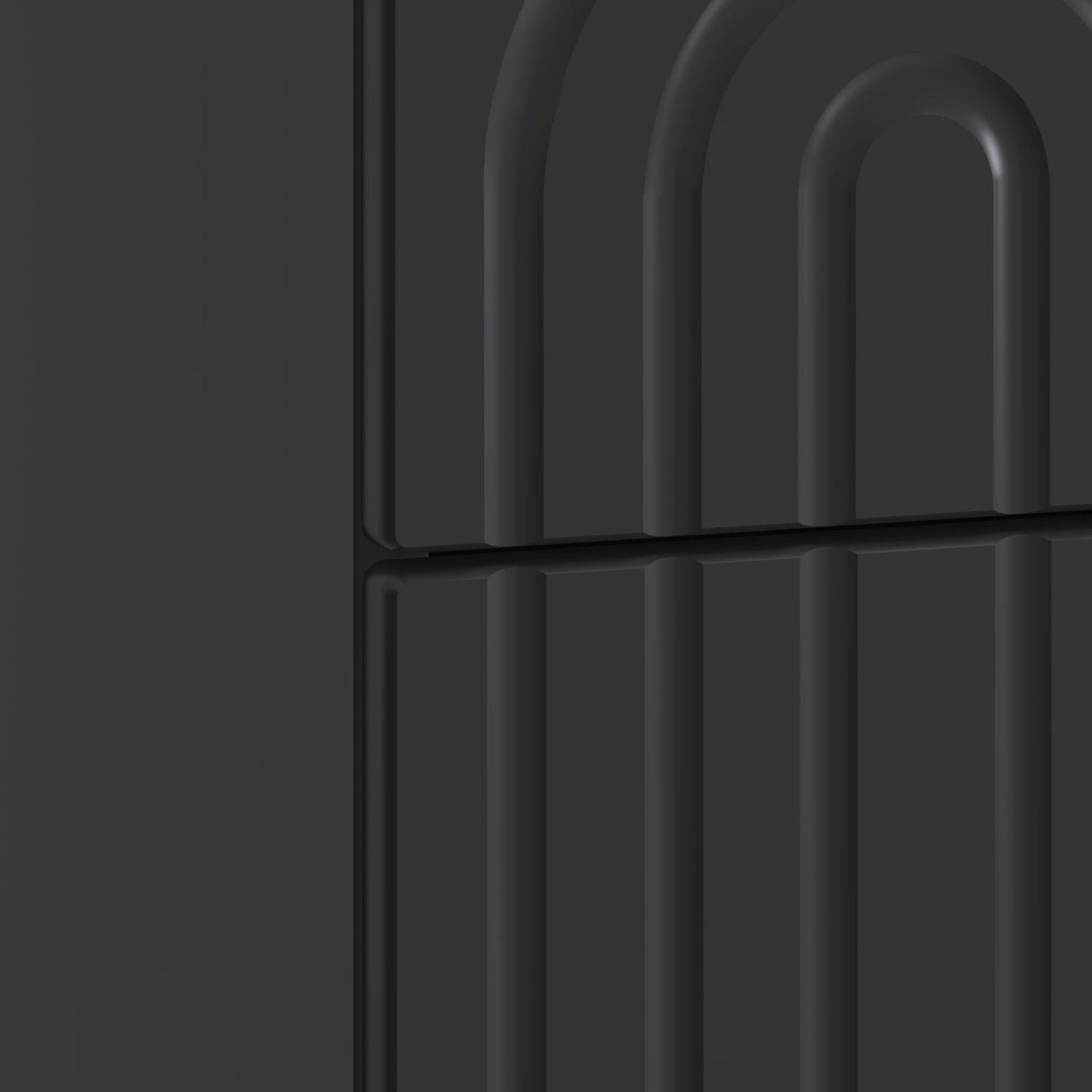 Bedside Cabinet Black 43 x 34.5 x 48 cm Engineered Wood