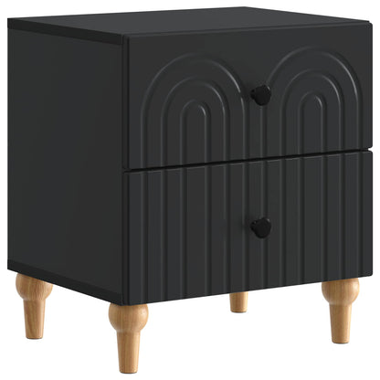 Bedside Cabinet Black 43 x 34.5 x 48 cm Engineered Wood