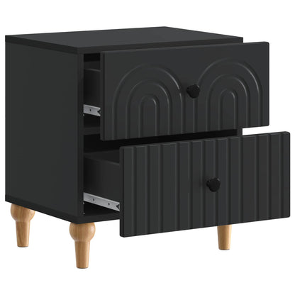 Bedside Cabinet Black 43 x 34.5 x 48 cm Engineered Wood