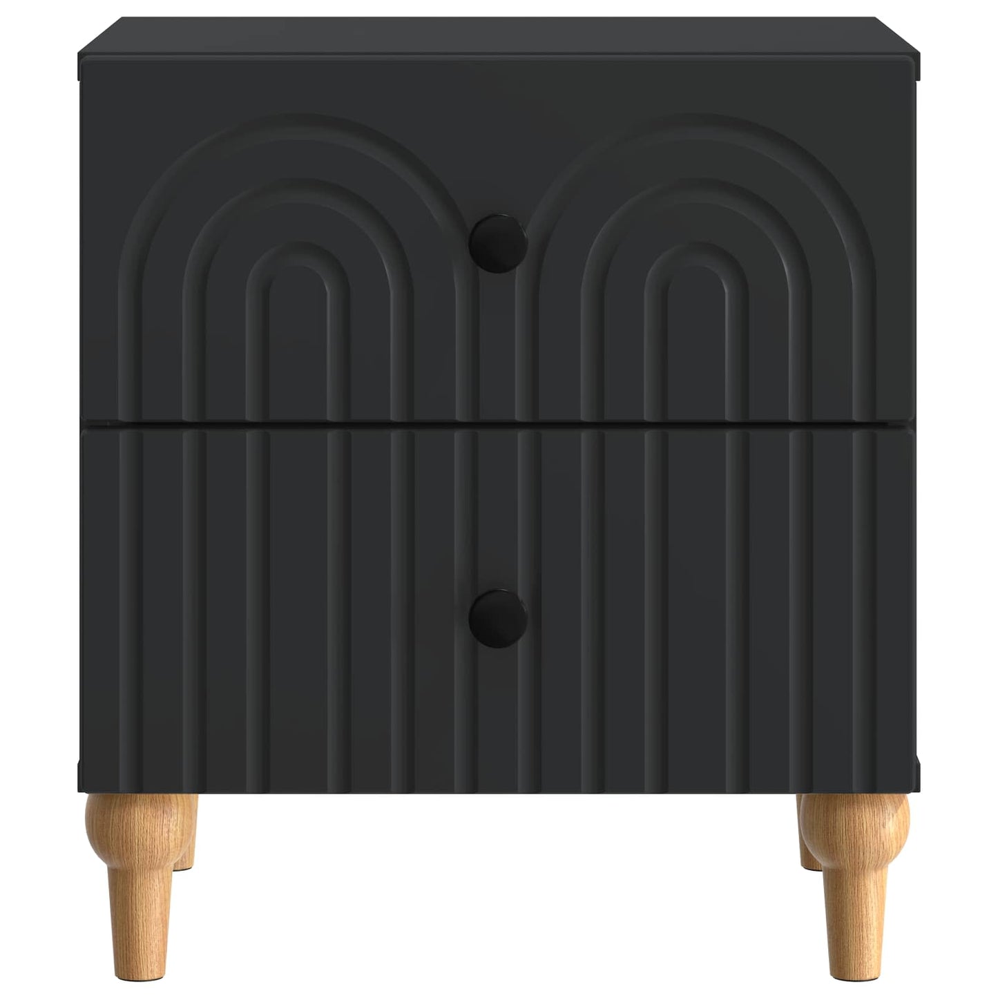 Bedside Cabinet Black 43 x 34.5 x 48 cm Engineered Wood