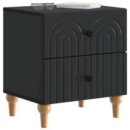 Bedside Cabinet Black 43 x 34.5 x 48 cm Engineered Wood