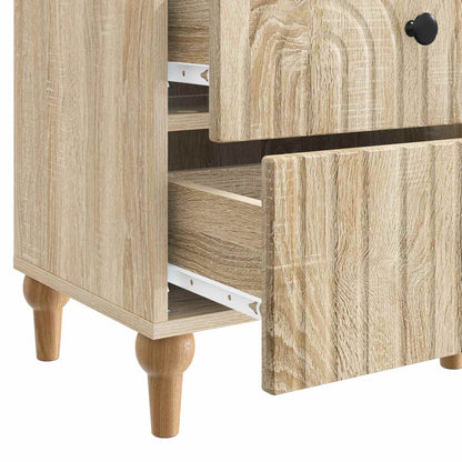 Bedside Cabinet Sonoma Oak 43 x 34.5 x 48 cm Engineered Wood