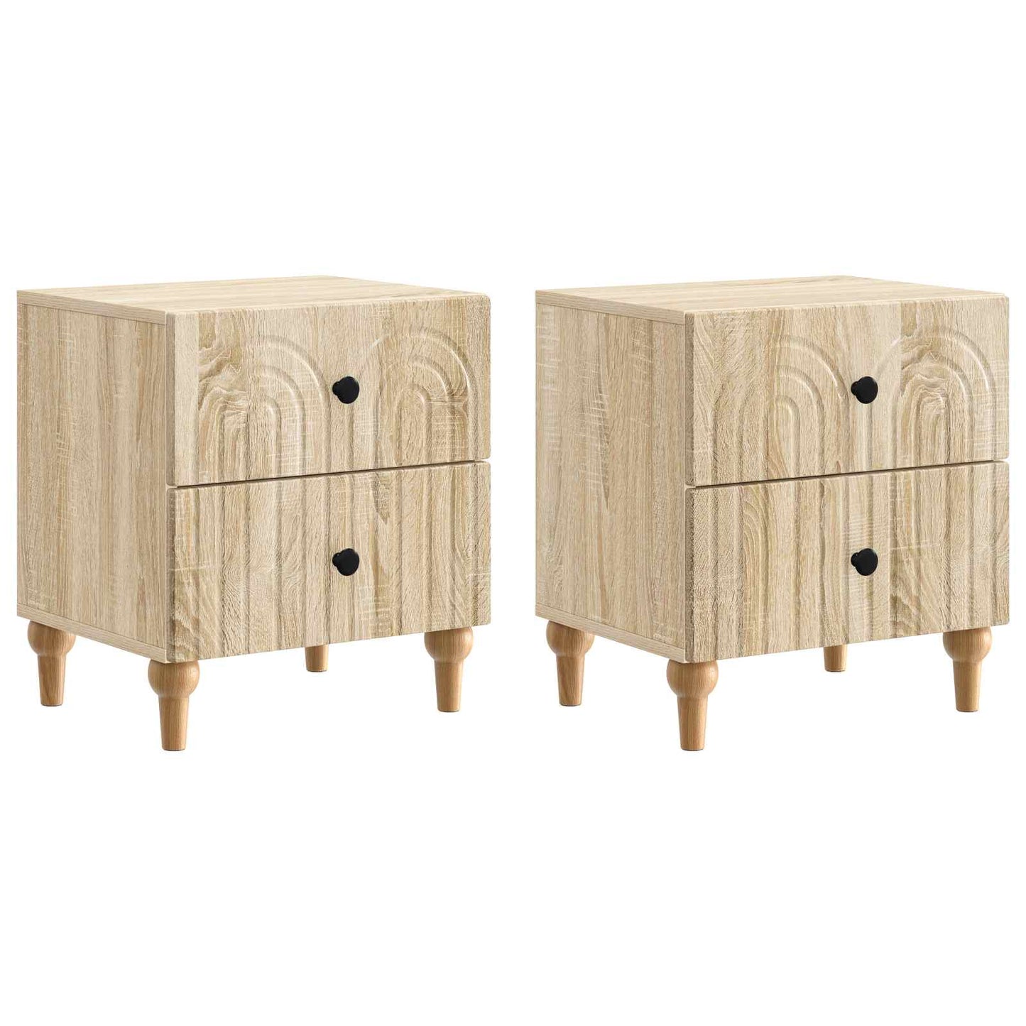 Bedside Cabinet with Drawer 2 pcs Sonoma Oak 43 x 34.5 x 48 cm