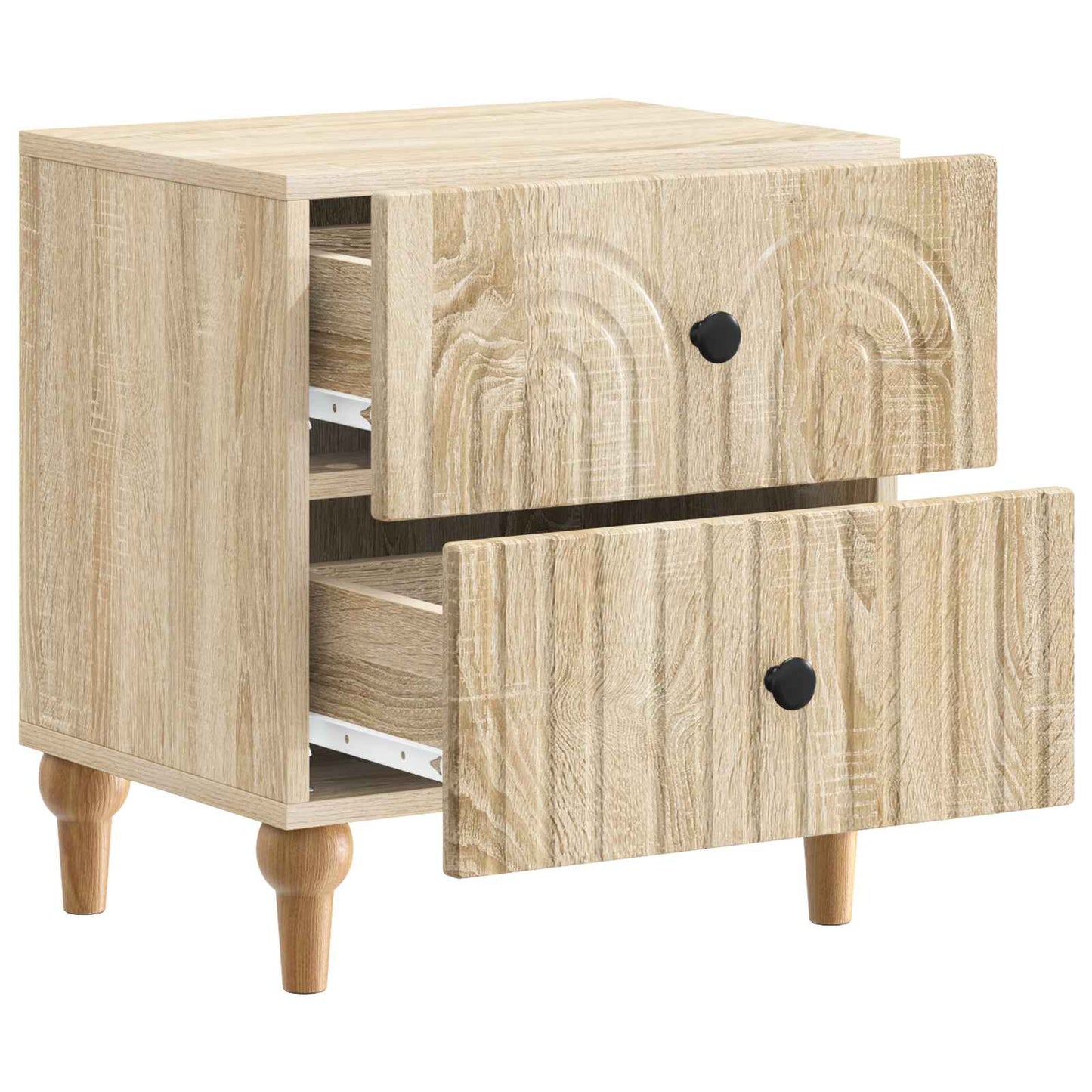 Bedside Cabinet with Drawer 2 pcs Sonoma Oak 43 x 34.5 x 48 cm