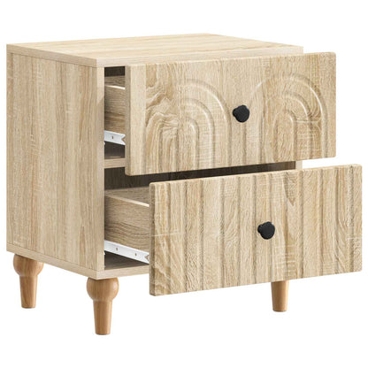 Bedside Cabinet with Drawer 2 pcs Sonoma Oak 43 x 34.5 x 48 cm