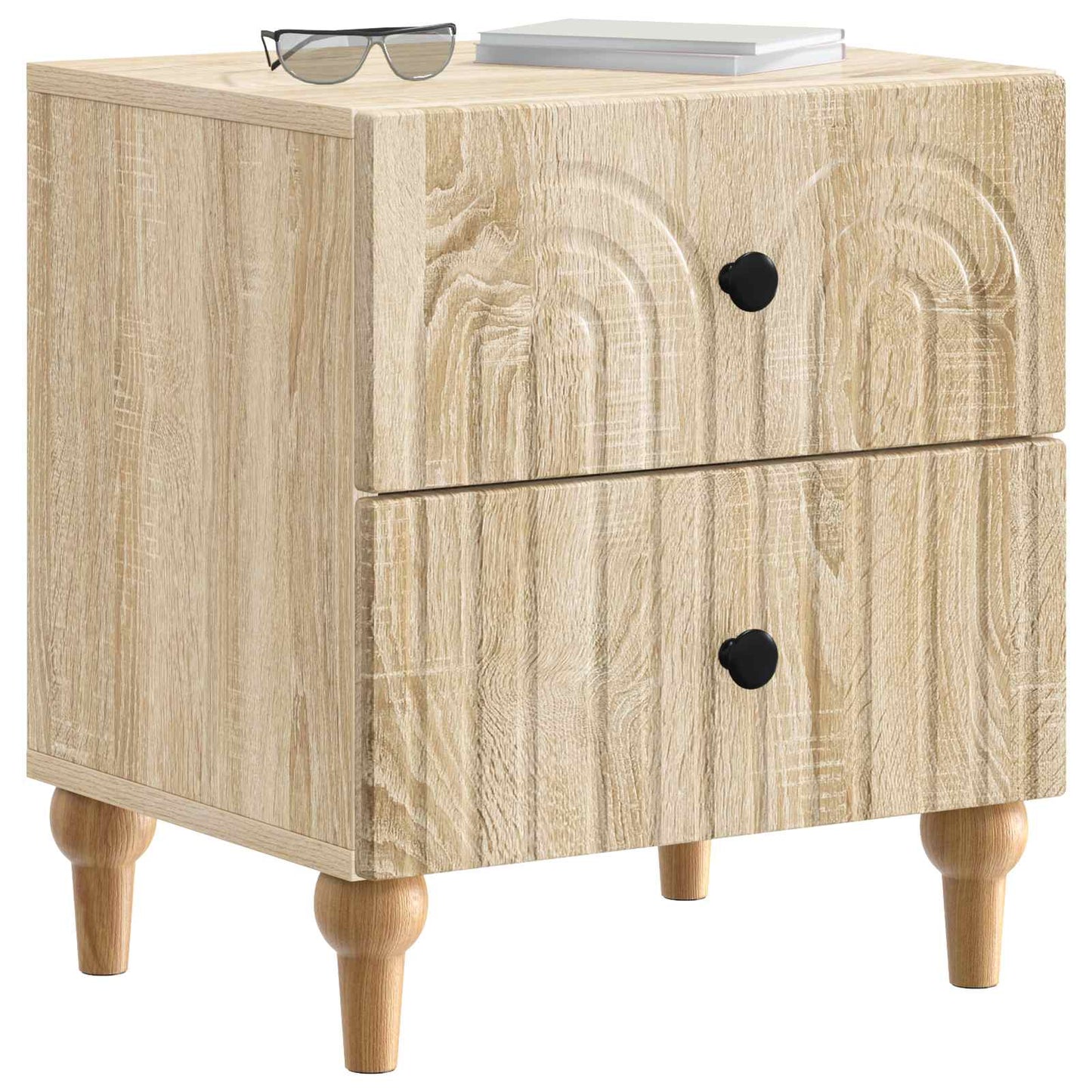 Bedside Cabinet with Drawer 2 pcs Sonoma Oak 43 x 34.5 x 48 cm