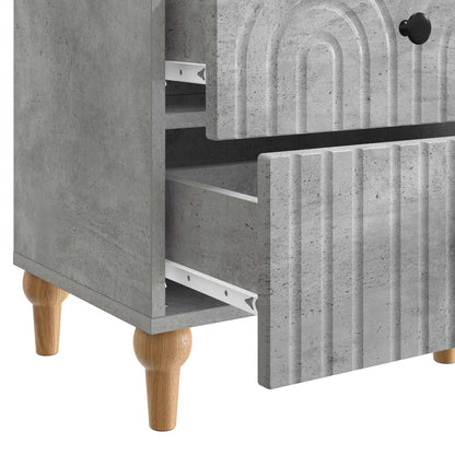 Bedside Cabinet 2 pcs Concrete Grey 43 x 34.5 x 48 cm