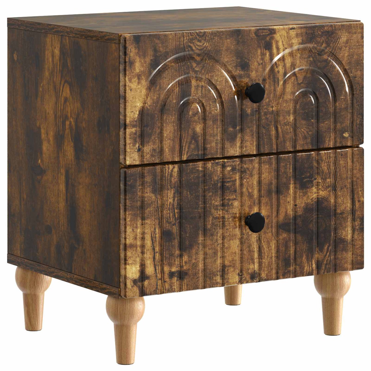 Bedside Cabinet Smoked Oak 43 x 34.5 x 48 cm Engineered Wood
