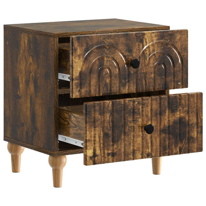 Bedside Cabinet Smoked Oak 43 x 34.5 x 48 cm Engineered Wood