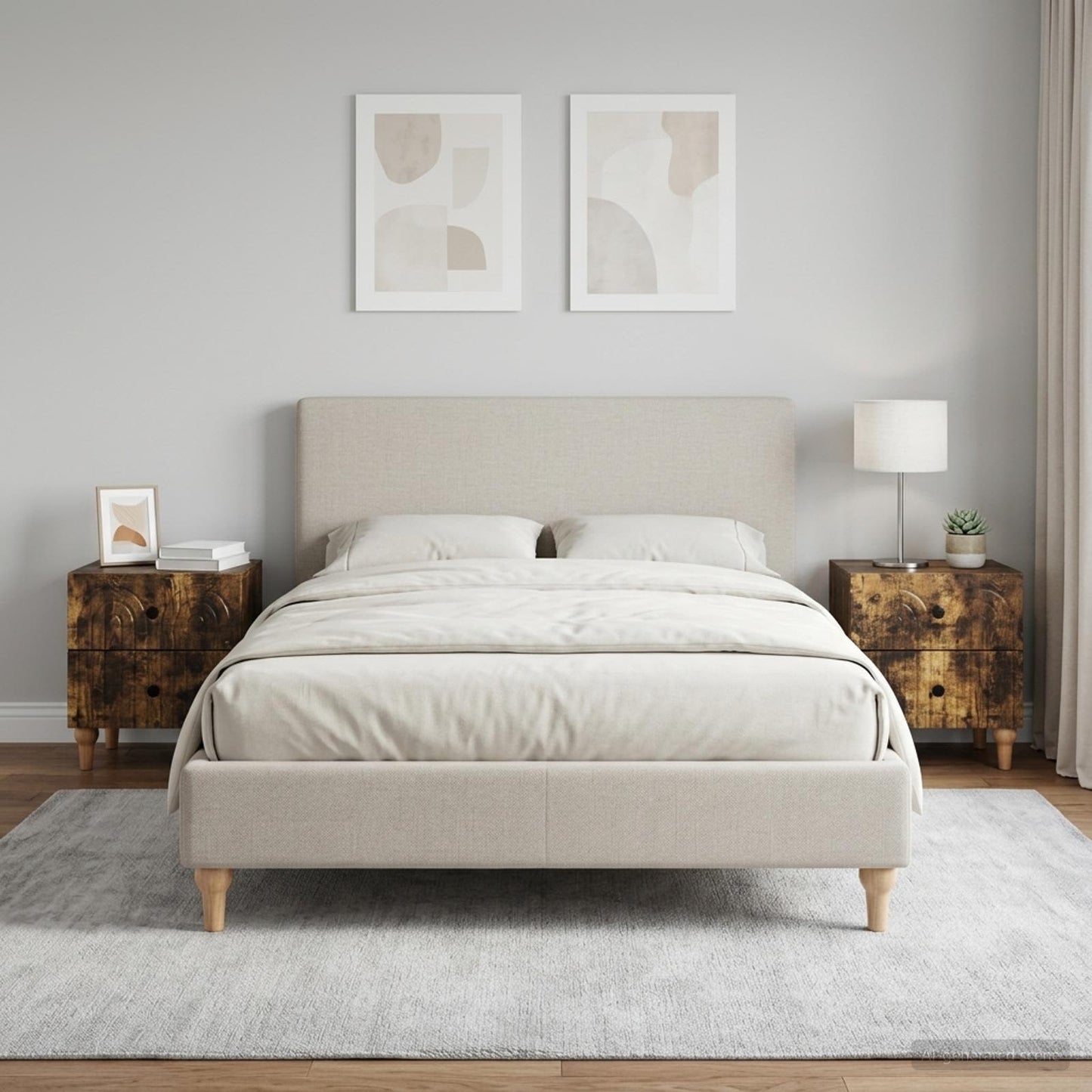 Bedside Cabinet 2 pcs Smoked Oak 43 x 34.5 x 48 cm