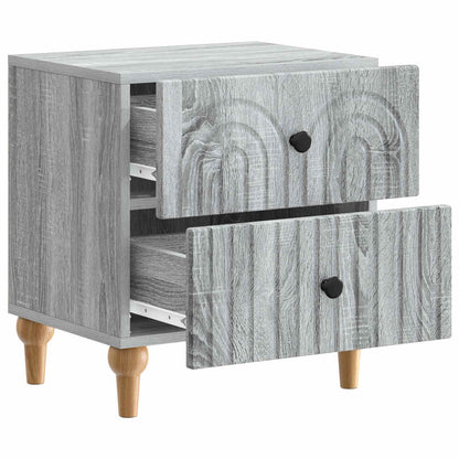 Bedside Cabinet Grey Sonoma 43 x 34.5 x 48 cm Engineered Wood
