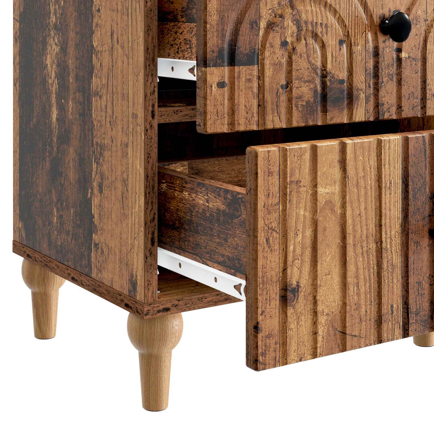 Bedside Cabinet Old Wood 43 x 34.5 x 48 cm Engineered Wood