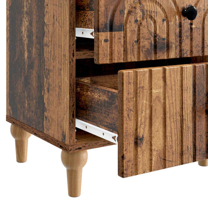 Bedside Cabinet 2 pcs Old Wood 43 x 34.5 x 48 cm