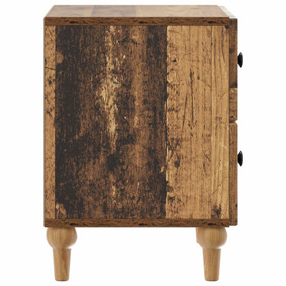 Bedside Cabinet with Drawer 2 pcs Old Wood 43 x 34.5 x 48 cm
