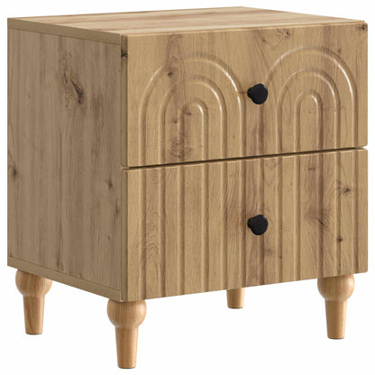 Bedside Cabinet with Drawer 2 pcs Artisan Oak 43 x 34.5 x 48 cm