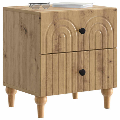 Bedside Cabinet with Drawer 2 pcs Artisan Oak 43 x 34.5 x 48 cm