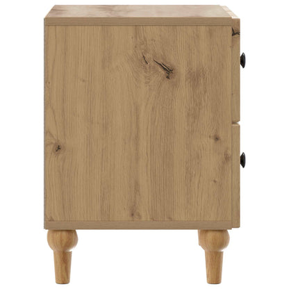 Bedside Cabinet with Drawer 2 pcs Artisan Oak 43 x 34.5 x 48 cm
