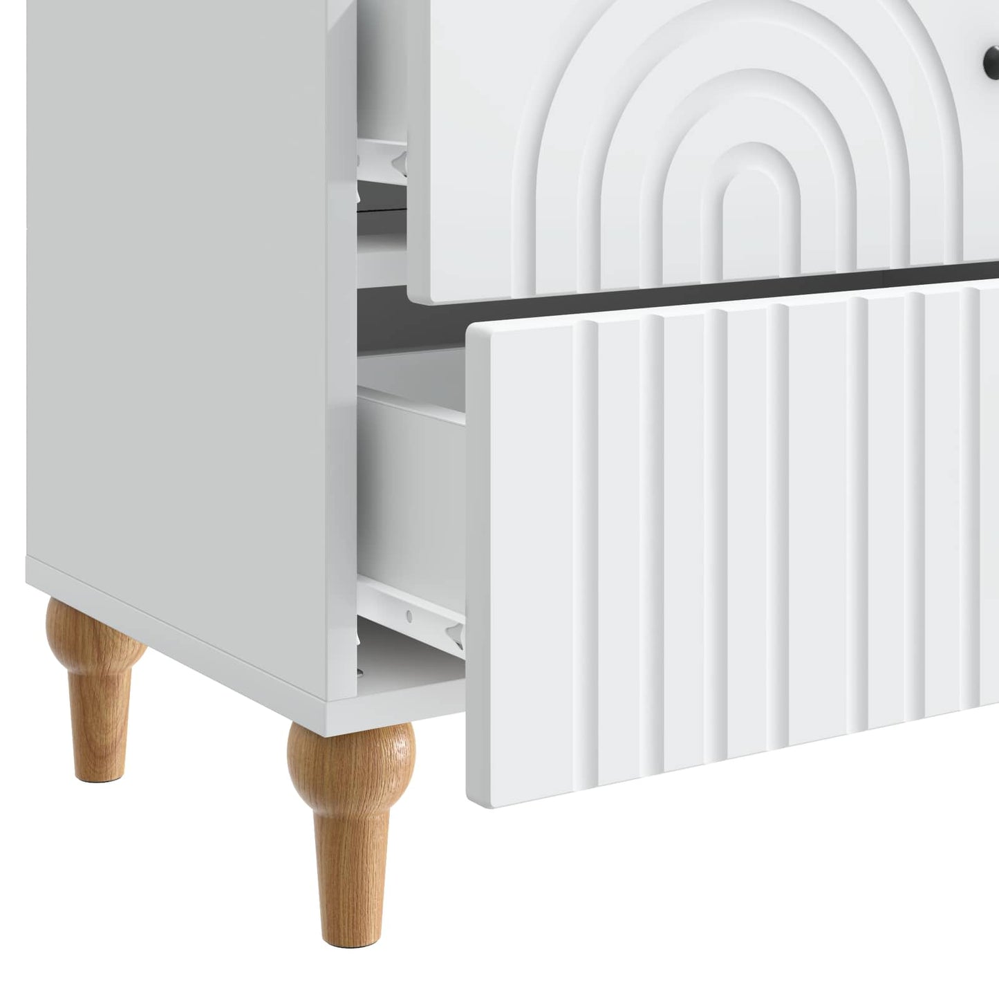 Bedside Cabinet White 62 x 34.5 x 48 cm Engineered Wood