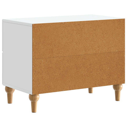 Bedside Cabinet White 62 x 34.5 x 48 cm Engineered Wood