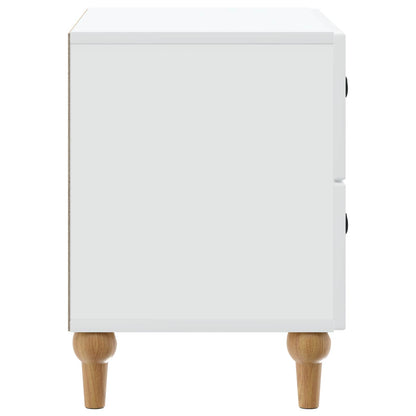 Bedside Cabinet White 62 x 34.5 x 48 cm Engineered Wood