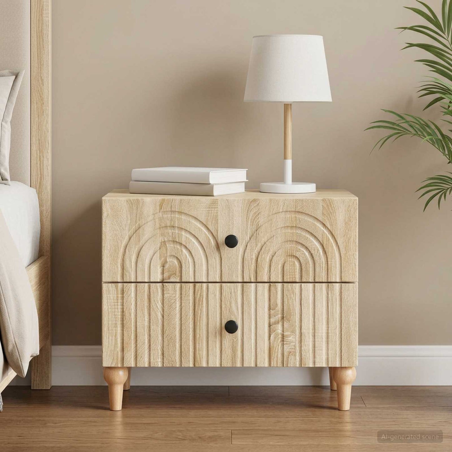 Bedside Cabinet Sonoma Oak 62 x 34.5 x 48 cm Engineered Wood