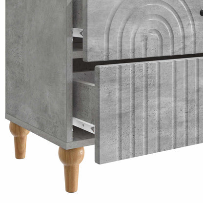 Bedside Cabinet Concrete Grey 62 x 34.5 x 48 cm Engineered Wood