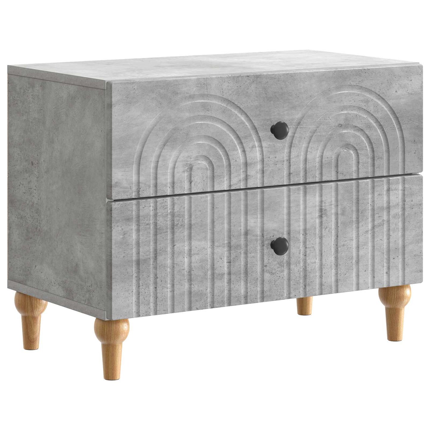 Bedside Cabinet Concrete Grey 62 x 34.5 x 48 cm Engineered Wood