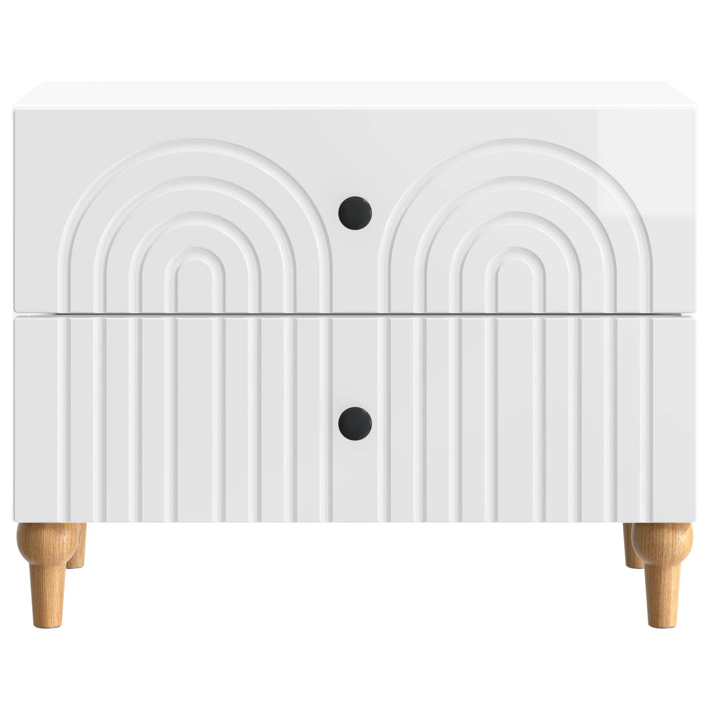 Bedside Cabinet with Drawer High Gloss White 62 x 34.5 x 48 cm