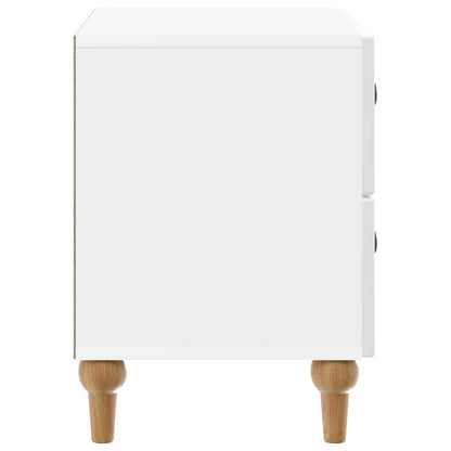 Bedside Cabinet with Drawer High Gloss White 62 x 34.5 x 48 cm