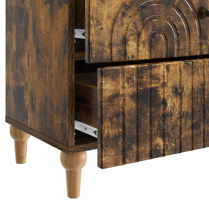 Bedside Cabinet Smoked Oak 62 x 34.5 x 48 cm Engineered Wood