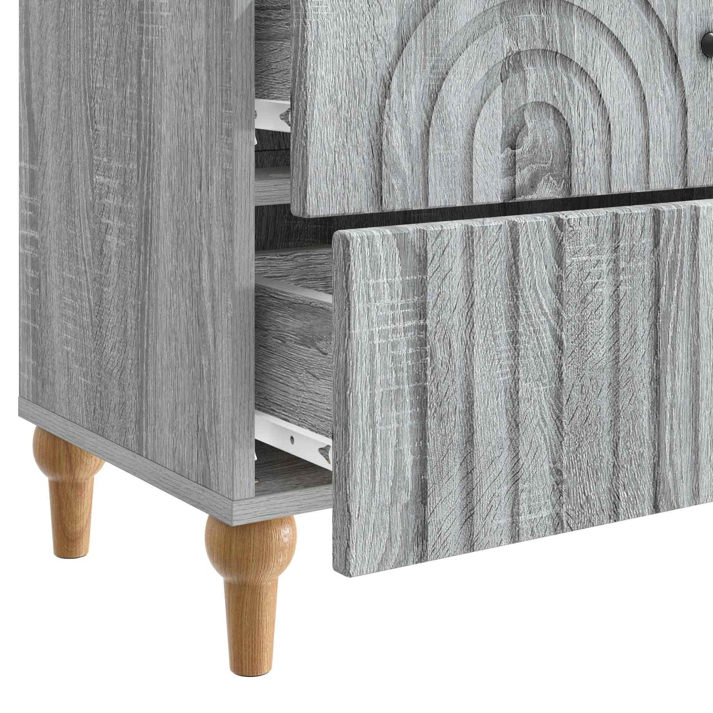 Bedside Cabinet Grey Sonoma 62 x 34.5 x 48 cm Engineered Wood