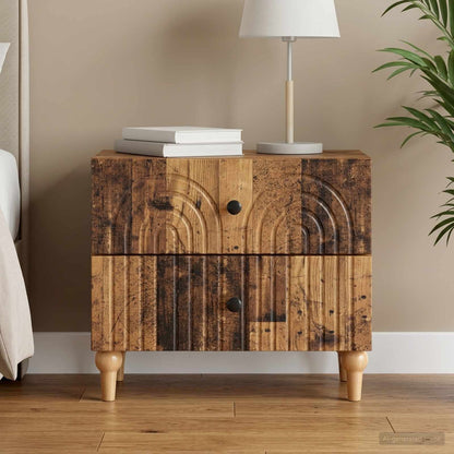 Bedside Cabinet Old Wood 62 x 34.5 x 48 cm Engineered Wood