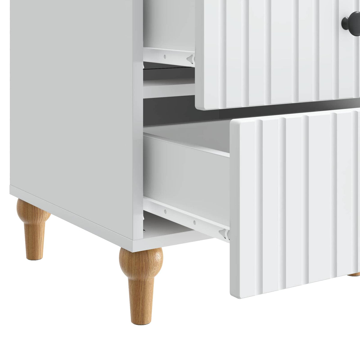Bedside Cabinet White 43x 41 x 66.5 cm Engineered Wood