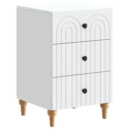Bedside Cabinet White 43x 41 x 66.5 cm Engineered Wood