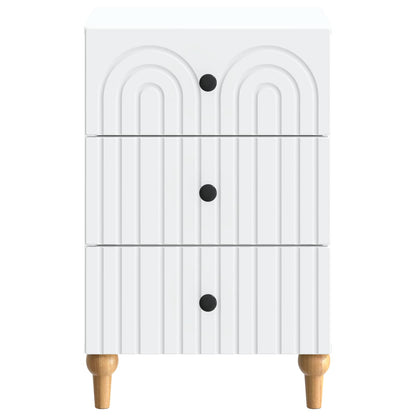 Bedside Cabinet White 43x 41 x 66.5 cm Engineered Wood