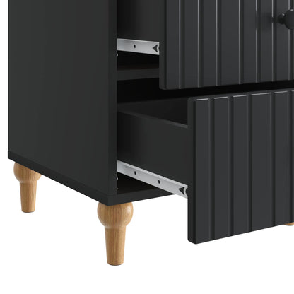 Bedside Cabinet Black 43x 41 x 66.5 cm Engineered Wood