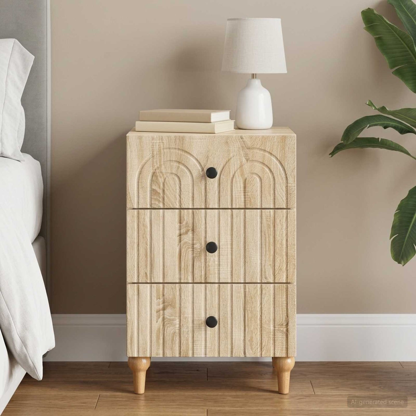 Bedside Cabinet Sonoma Oak 43x 41 x 66.5 cm Engineered Wood