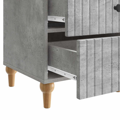 Bedside Cabinet Concrete Grey 43x 41 x 66.5 cm Engineered Wood