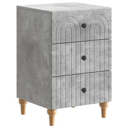 Bedside Cabinet Concrete Grey 43x 41 x 66.5 cm Engineered Wood