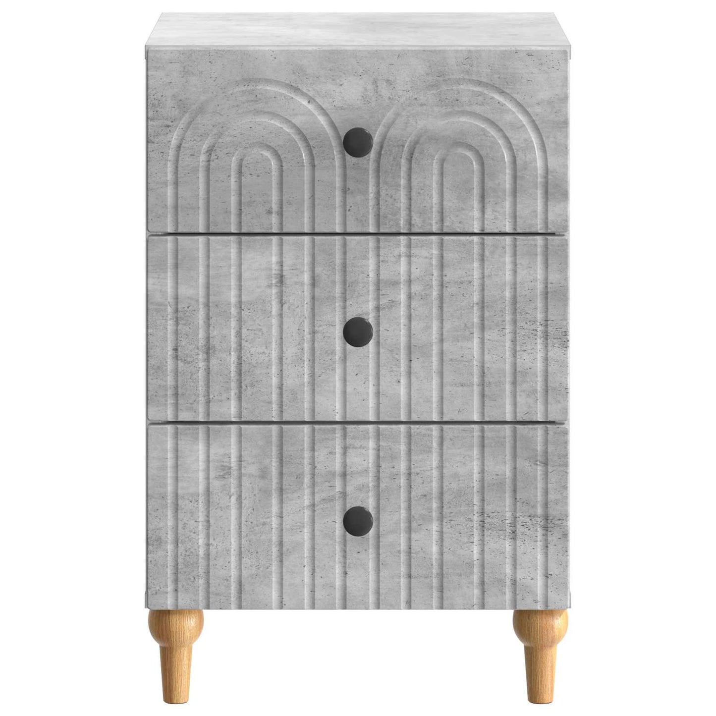 Bedside Cabinet Concrete Grey 43x 41 x 66.5 cm Engineered Wood